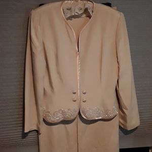 Light pink silk jacket and matching long skirt